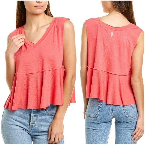 Free people movement full hearts tank in hot hibiscus small - Picture 1 of 5